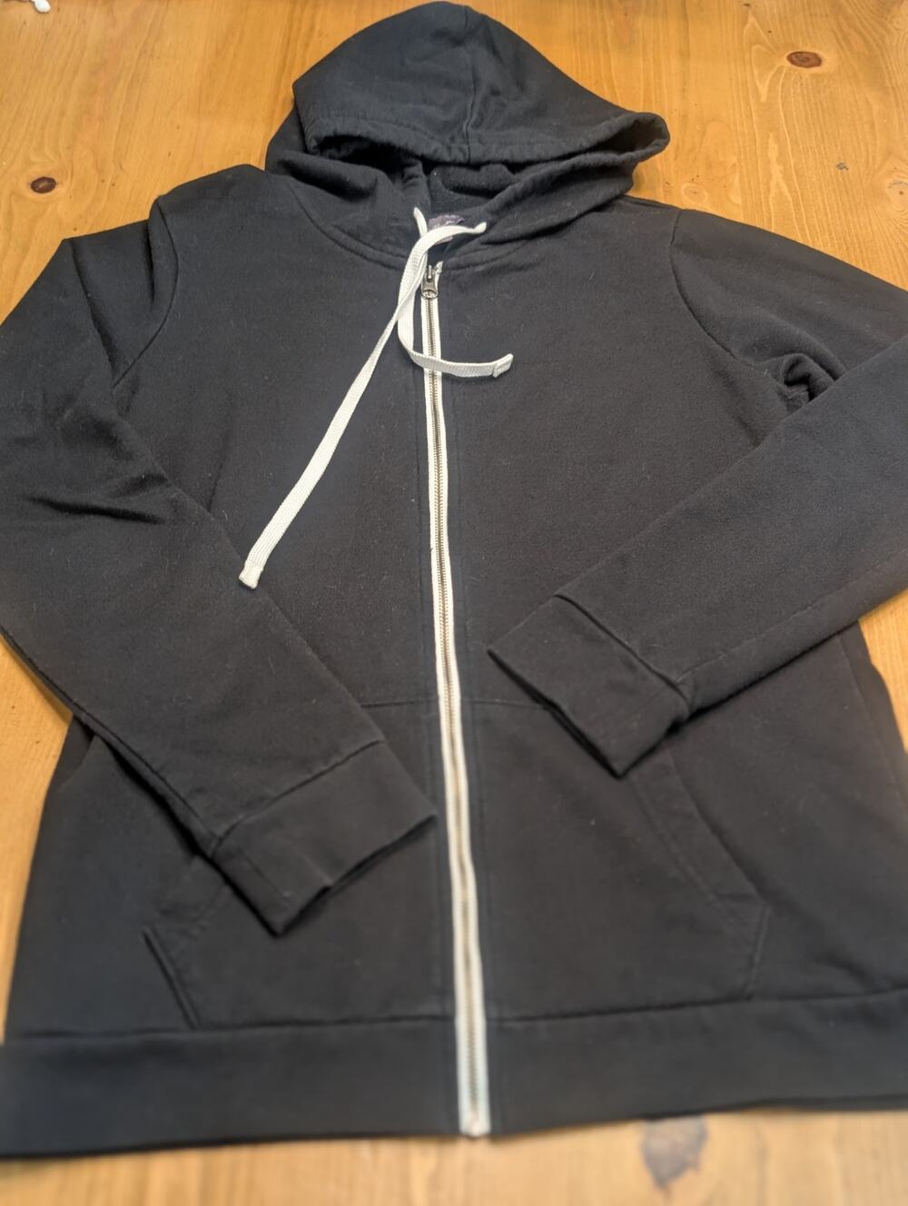 Eddie Bauer Zip Up Light/Medium Weight Hoodie, Super Soft, Black, Women's XS, LN